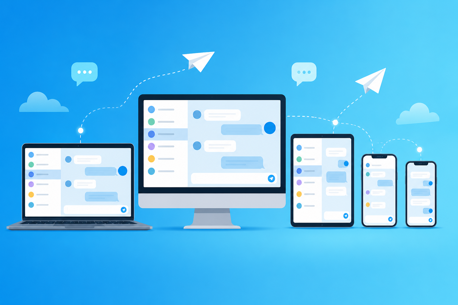 Telegram доступен для Windows, macOS, Android, iPhone и в браузере