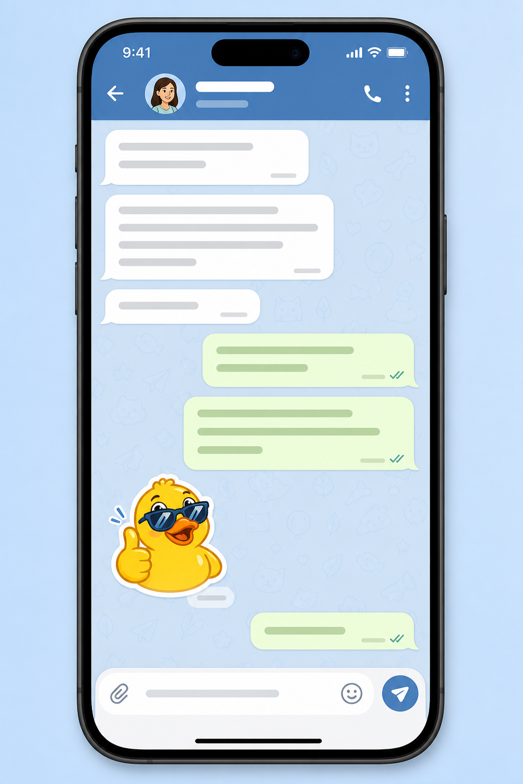 Интерфейс чатов Telegram на разных устройствах